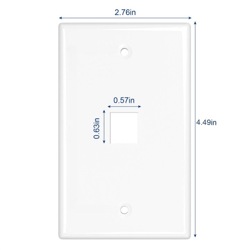 HTTX Ethernet Wall Plate, HTTX White 1-Port CAT6 Wall Plate with Removable F/F RJ45 Punch Down Keystone Jack Inserts [2-Pack] - Image 5